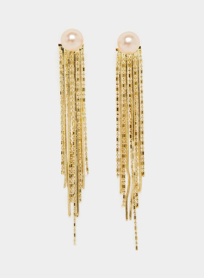 Styli Link Bar Tassel Earrings - Image 2